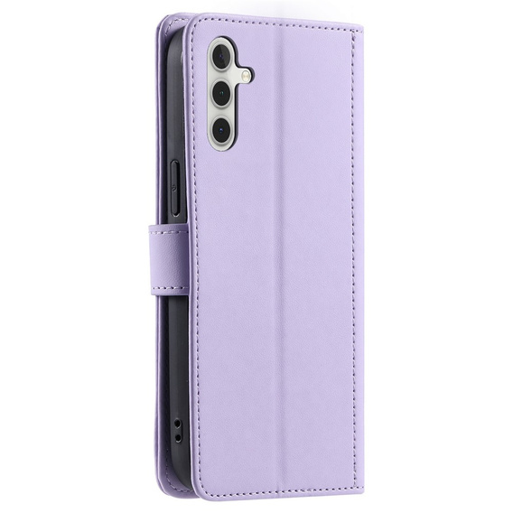 Husă cu clapetă pentru Samsung Galaxy S25 FE, Rhombus Crossbody Leather, violet