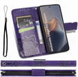 Cu clapetă pentru Motorola Edge 60 / 60 Fusion, Butterfly, violet
