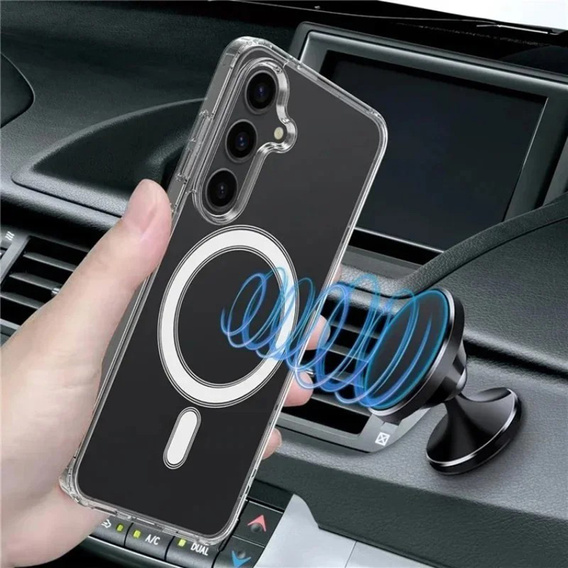 Husă pentru Samsung Galaxy S25 FE, Fusion Hybrid Case, pentru MagSafe, transparentă