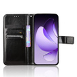Cu clapetă pentru Oppo Reno 13, Crazy Horse Wallet, negru