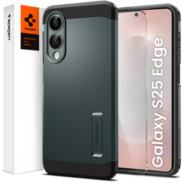 Carcasa Spigen pentru Samsung Galaxy A36 5G, Tough Armor Mag MagSafe, negru + 9H Tempered Glass