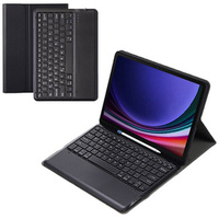 Carcasă + tastatură Samsung Galaxy Tab S9+, Leather Pen Slot, negru