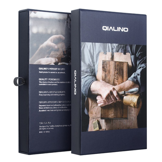 QIALINO piele portofel flip caz pentru iPhone 17 Pro - negru