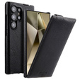 MELKCO carcasă flip pentru Samsung Galaxy S25 Ultra, piele, flip, negru
