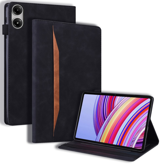 Husă pentru Xiaomi Redmi Pad Pro / Xiaomi Poco Pad, Classic, cu spațiu pentru stylus, negru