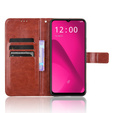 Cu clapetă pentru T Phone 2 5G, Crazy Horse Wallet, maro