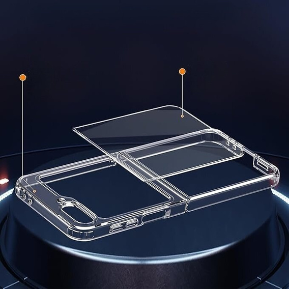 Huse pentru Samsung Galaxy Z Flip7 FE / Z Flip6, Fusion Hybrid, transparentă