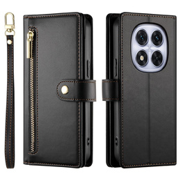Cu clapetă pentru Xiaomi Redmi Note 14 Pro 5G / Poco X7 5G, Wallet Zipper Pocket, negru
