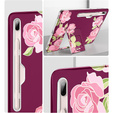 Huse pentru Samsung Galaxy Tab S7 FE, Suritch Full Body Marble, maroon