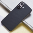 Husă pentru iPhone 16, Aramid Fiber Cover, negru