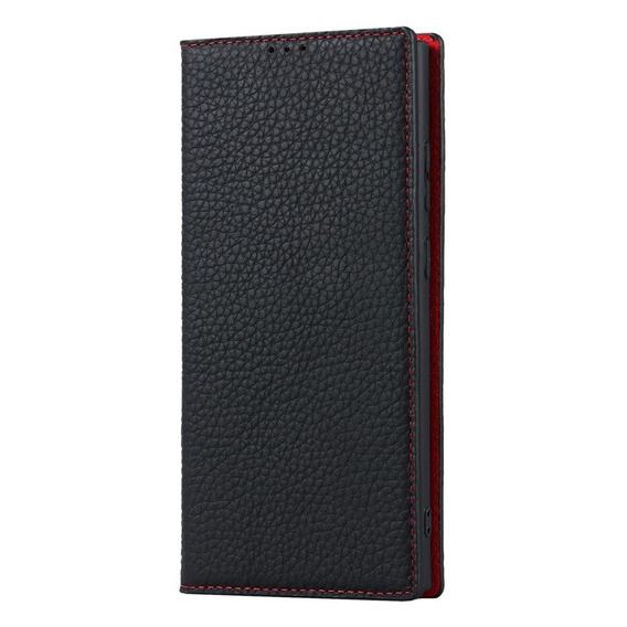Husă din piele pentru Samsung Galaxy S23, ERBORD Grain Leather, negru