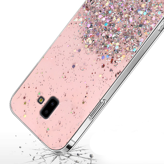 Huse pentru Samsung Galaxy J6 Plus, Glittery, roz