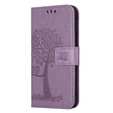 Cu clapetă pentru Motorola Moto E22 / E22i, Wallet, tree i sowy, violet