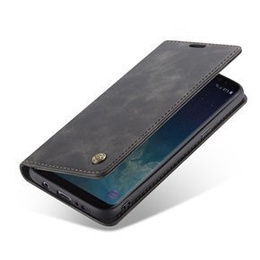 Husa CASEME pentru Samsung Galaxy S8 Plus, Leather Wallet Case, negru