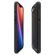 Carcasa Spigen pentru iPhone 16E, Rugged Armor MagSafe, negru + Tempered Glass 9H