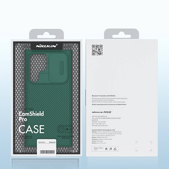 Carcasă blindată Nillkin pentru Samsung Galaxy S23 Ultra, CamShield Pro, verde
