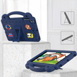 Husă pentru copii pentru iPad mini 7.9" 2019/2015/2014/2013/2012 (5/4/3/2/1 gen.), Cute Patterns, cu suport, albastru închis