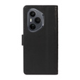 Carcasă cu clapetă pentru Honor 400 Pro 5G, Crossbody Leather Wallet, negru