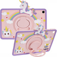Husă pentru copii pentru Samsung Galaxy Tab A11 Plus / A9 Plus, Cute Patterns, cu suport, roz