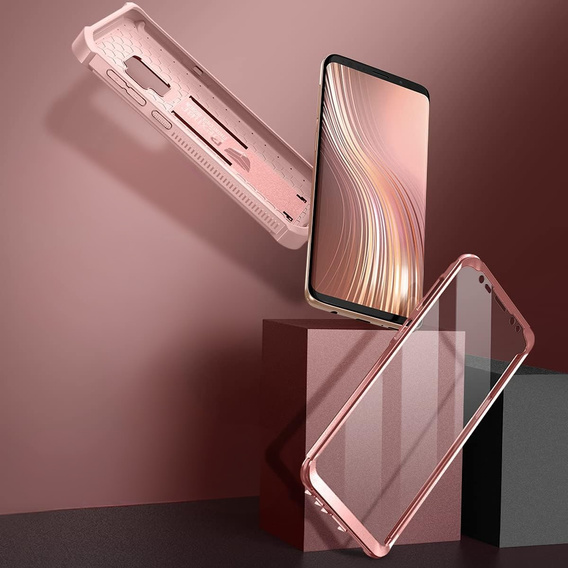 Husă blindată pentru Samsung Galaxy S9, Dexnor Full Body, roz