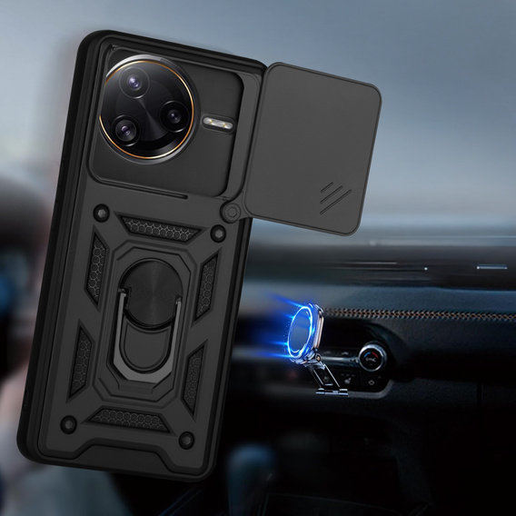Husă blindată pentru Xiaomi Poco F7 Ultra, CamShield Slide, negru