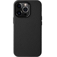 Carcasă MELKCO pentru iPhone 15 Pro Max, din piele pentru MagSafe, negru