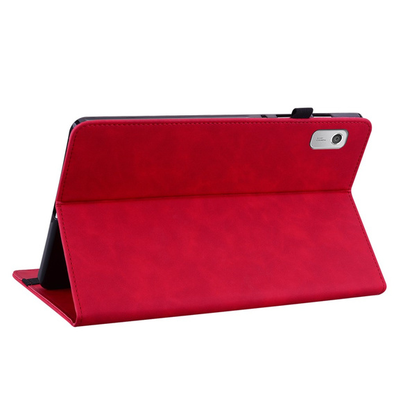 Huse pentru Lenovo Tab M9, Wallet Pen Slot, roșu