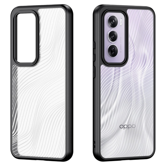 Husa DuxDucis pentru Oppo Reno 12 Pro, Aimo case, transparent / negru