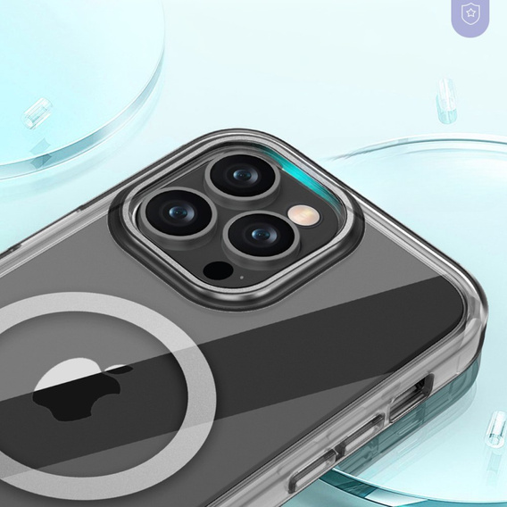 Carcasă pentru iPhone 16 Pro, Shockproof Hybrid, cu folie pentru ecran, pentru MagSafe, gri
