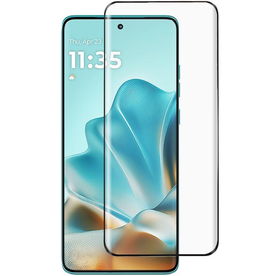 Sticlă călită 3D pentru Motorola Edge 60 / 60 Fusion, cadru negru