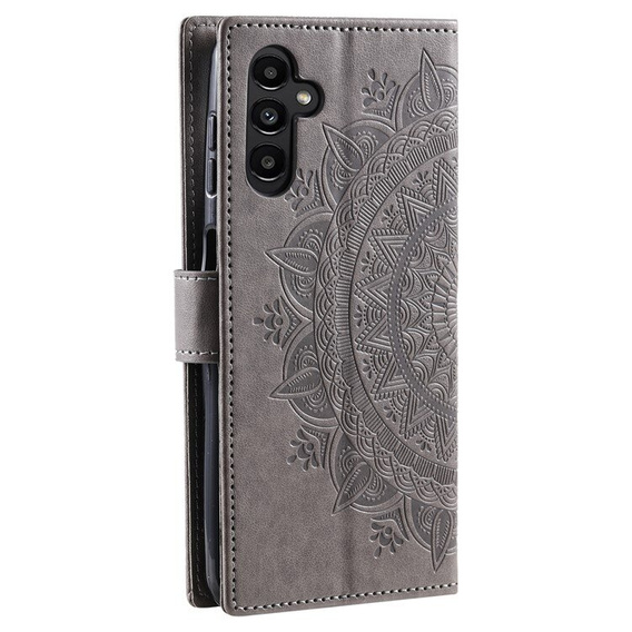 Cu clapetă pentru Samsung Galaxy A55 5G, Mandala Flower, verde