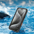 Husă impermeabilă IP68 pentru iPhone 16 Pro, negru