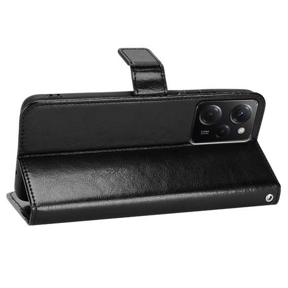 Cu clapetă pentru Xiaomi Poco X5 Pro 5G, Wallet, negru