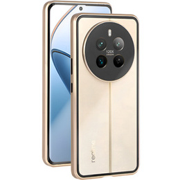 Husa pentru Realme 12 Pro 5G / Realme 12 Pro+ 5G, Magnetic Dual Glass, de aur