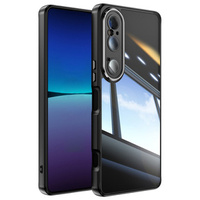 Carcasă pentru Sony Xperia 1 VI, Fusion Hybrid, cu protecție pentru camera foto, transparent / negru