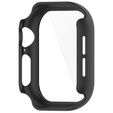 2w1 Etui + Szkło Hartowane do Apple Watch 7/8 41MM, Czarne