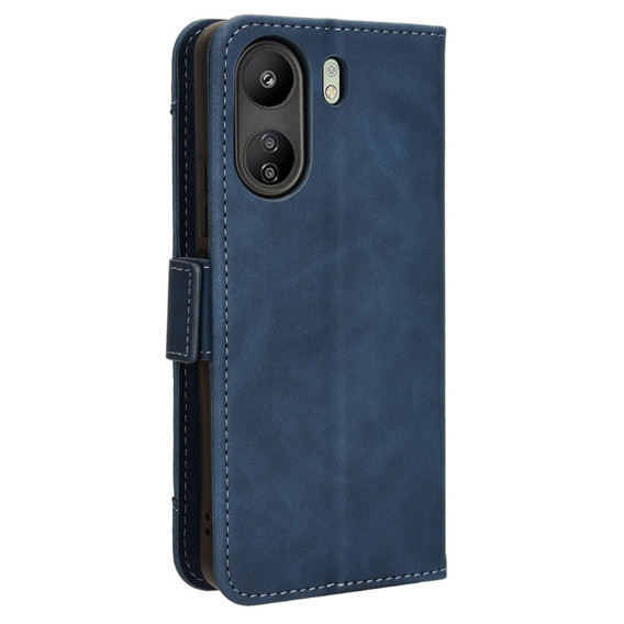 Cu clapetă pentru Xiaomi Redmi 13C / Poco C65, Card Slot, albastru