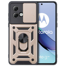 Husă blindată pentru Motorola Moto G84 5G, CamShield Slide, de aur