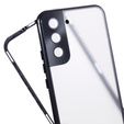 Husa pentru Samsung Galaxy S21, Magnetic Dual Glass, negru