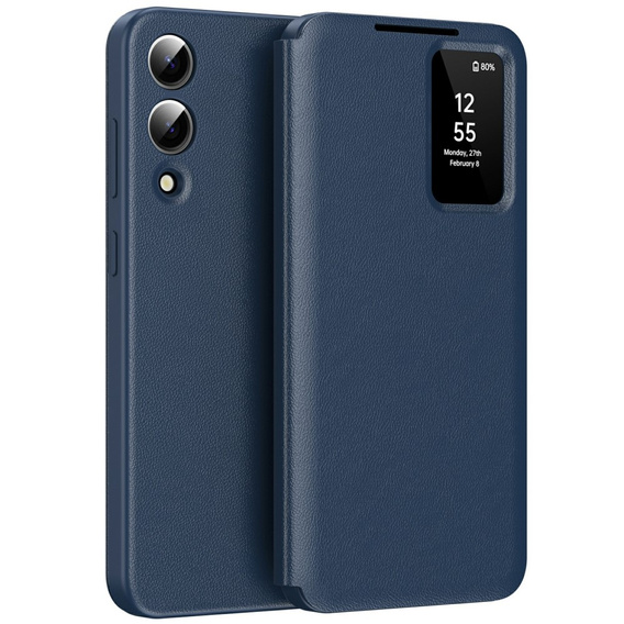 Husă cu clapetă pentru Samsung Galaxy S25 Edge, Smart View Wallet, albastru