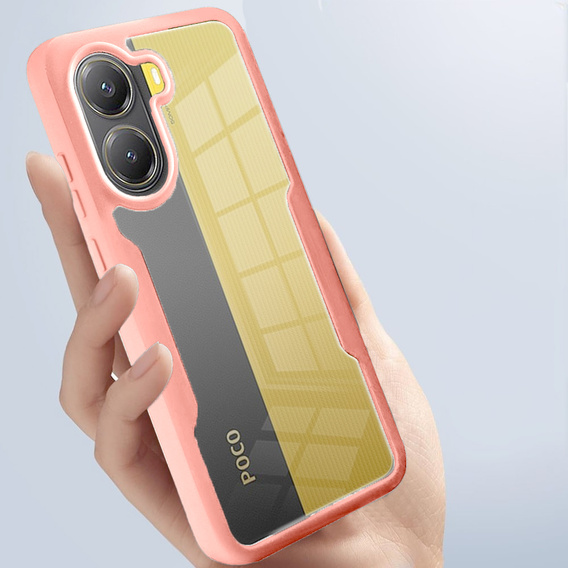 Carcasă pentru Xiaomi Poco X7 Pro 5G, Shockproof, cu folie, roz