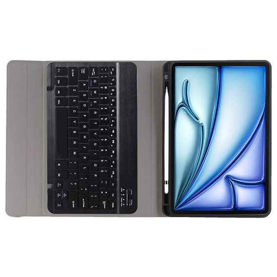 Carcasă + tastatură Apple iPad Air 11" 6 gen. 2024, Leather Pen Slot, negru