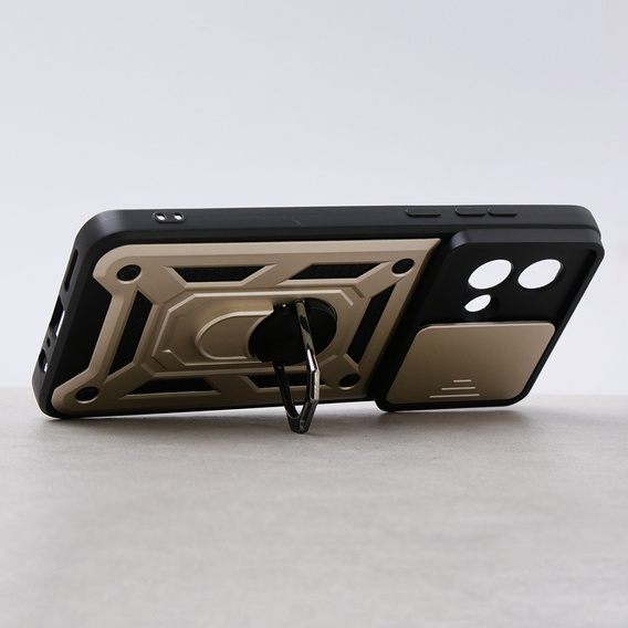 Husă blindată pentru Motorola Moto G84 5G, CamShield Slide, de aur