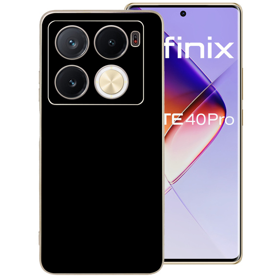 Husă pentru Infinix Note 40 Pro, Glamour CamShield, negru