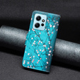 Cu clapetă pentru Xiaomi Redmi Note 12 Pro 5G / POCO X5 Pro 5G, Wallet, Sakura, albastru