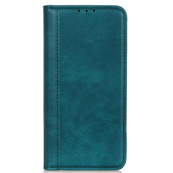 Huse pentru Xiaomi Redmi Note 13 Pro 4G / Xiaomi Redmi Note 14S / Xiaomi Poco M6 Pro 4G, Wallet Litchi Leather, verde