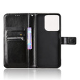 Cu clapetă pentru Motorola Moto G15 / Motorola Moto G15 Power, Crazy Horse Wallet, negru