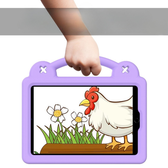 Husă pentru copii pentru iPad mini 7.9" 2019/2015/2014/2013/2012 (5/4/3/2/1 gen.), Cute Patterns, cu suport, violet