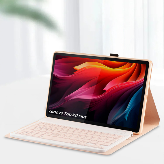 Carcasă cu tastatură Bluetooth pentru Lenovo Tab K11 Plus - roz
