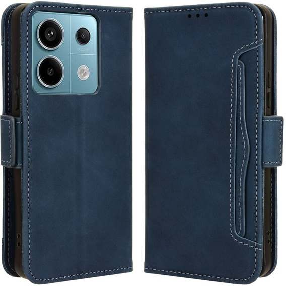 Cu clapetă pentru Xiaomi Redmi Note 13 Pro 5G, Card Slot, albastru